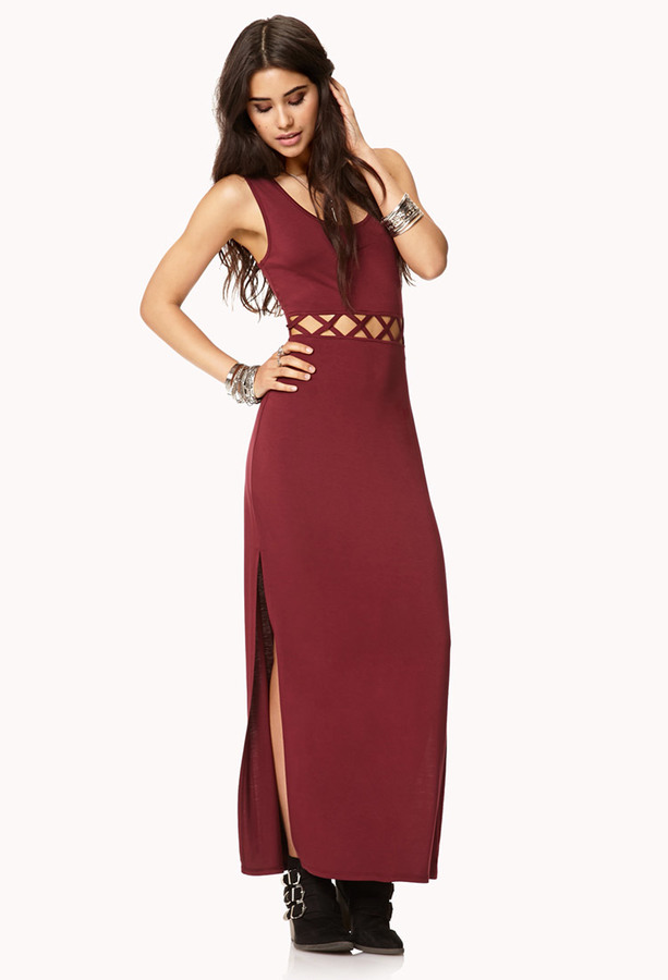 forever 21 burgundy dress