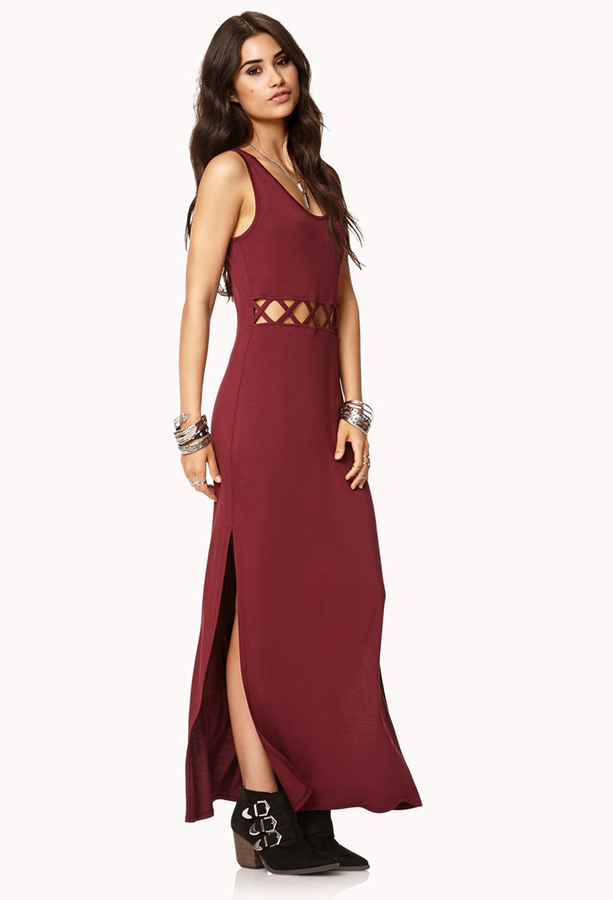 Forever 21 Caged Front Maxi Dress 19 Forever 21 Lookastic