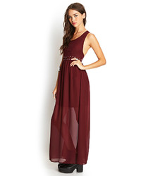 Forever 21 Lace Up Cutout Maxi Dress