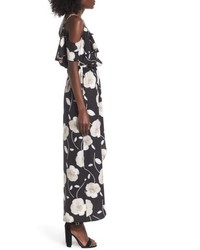 Mimichica Mimi Chica Cold Shoulder Asymmetrical Maxi Dress