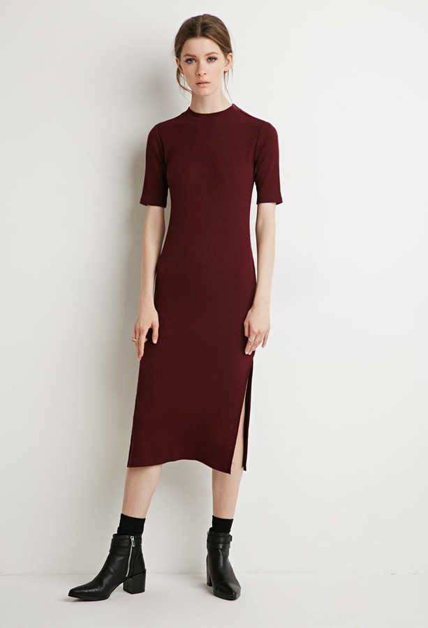 midi dress with slits on both sides