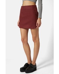 Topshop Melton Wool Miniskirt