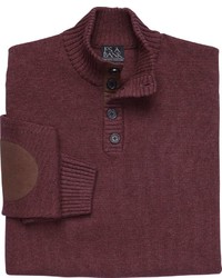 Classic Collection Cotton 4 Button Mock Sweater