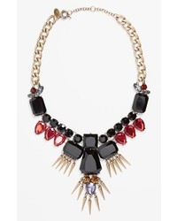 Berry Jeweled Spike Statet Necklace