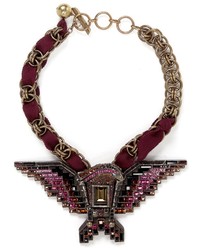 Lanvin Crystal Embellished Eagle Necklace