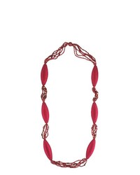 FINE JEWELRY Designs By Adina Red Woven Flapper Necklace