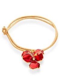 Visconti Madina The Panze Necklace In 24k Gold With Red Enamel Red