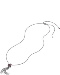 David Yurman Osetra Faceted Garnet Small Tassel Chain Necklace