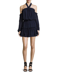Misa Los Angeles Indi Off The Shoulder Mini Blouson Dress