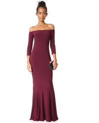 Norma Kamali Off Shoulder Fishtail Gown