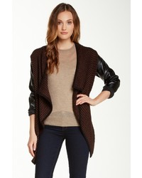 Romeo & Juliet Couture Contrast Sleeve Cardigan Sweater Wrap