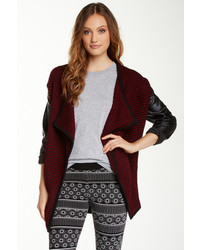 Romeo & Juliet Couture Contrast Sleeve Cardigan Sweater Wrap