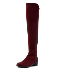 Burgundy Over The Knee Boots
