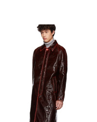 Sies Marjan Burgundy Laquered Raglan Blaine Coat