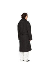Lemaire Burgundy Wool Large Overcoat