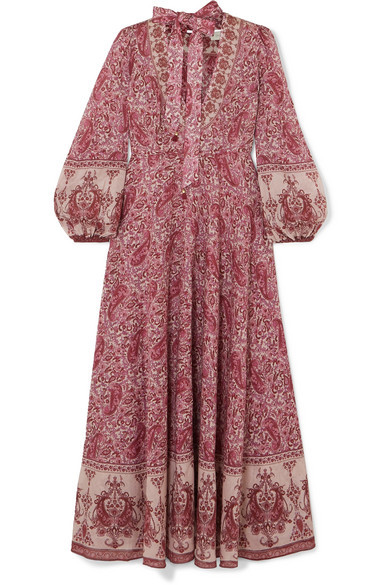 Zimmermann Amari Paisley Print Cotton Voile Maxi Dress, $417 | NET