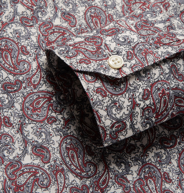Saint Laurent Slim Fit Paisley Print Cotton Shirt, $850 | MR ...