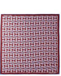 Turnbull & Asser Paisley Print Silk Twill Pocket Square