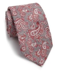 Isaia Paisley Silk Wool Tie