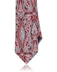 Ermenegildo Zegna Paisley Silk Necktie Red