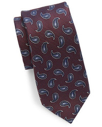 Black Brown 1826 Paisley Silk Tie