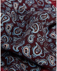 Asos Brand Pocket Square In Paisley Design With Frayed Edge