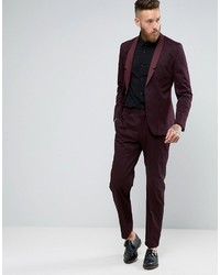 Religion Skinny Cropped Pant In Burgundy