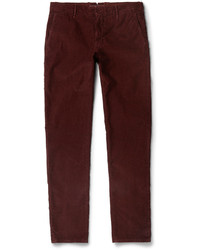 Incotex Slim Fit Textured Stretch Cotton Trousers