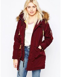Alpha Industries Pps Coat With Faux Fur Hood