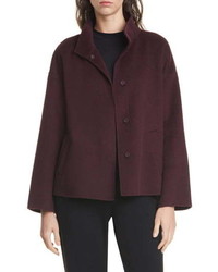 Eileen Fisher Stand Collar Boxy Coat