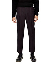 Topman Houndstooth Tapered Fit Trousers