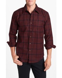 Pendleton Lodge Fitted Plaid Wool Flannel Shirt