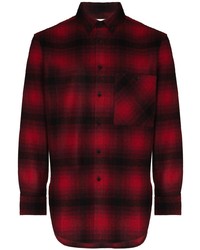 Saint Laurent Check Pattern Flannel Shirt