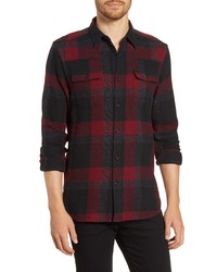French Connection Regular Fit Plaid Flannel Button Up Shirt