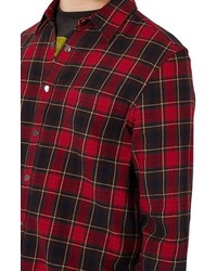 Topman Check Flannel Shirt Jacket