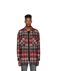 Faith Connexion Red And Black Tweed Check Shirt