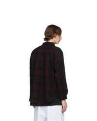 BILLY Red Wool Flannel Check Shirt