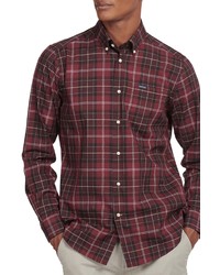 Barbour Wetherham Tailored Fit Plaid Shirt In Winter Red At Nordstrom