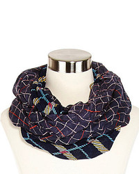 jcpenney Mixit Mixit Plaid And Floral Infinity Scarf