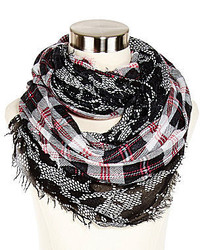 jcpenney Mixit Mixit Plaid And Floral Infinity Scarf