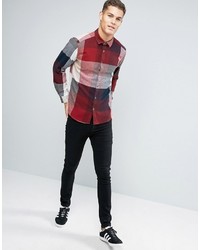 Esprit Shirt In Regular Fit In Bold Check Brushed Cotton