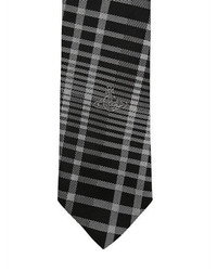 Vivienne Westwood 85cm Asymmetric Plaid Silk Jacquard Tie