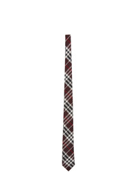 Burberry Red Silk Check Classic Cut Tie