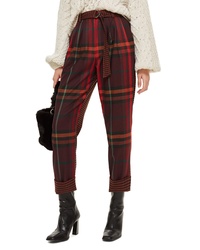Topshop Mixed Check Peg Trousers
