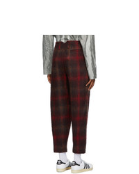 Nicholas Daley Red Two Pleat Trousers