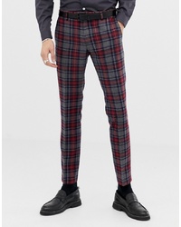 Twisted Tailor Super Skinny Suit Trouser With Tartan Wool
