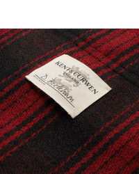 Kent & Curwen Hopkins Shearling Trimmed Checked Wool Jacket
