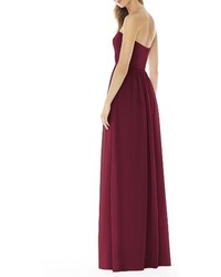 Social Bridesmaids Strapless Georgette Gown