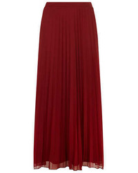 J. Mendel Pleated Maxi Skirt Red | Where to buy & how to wear