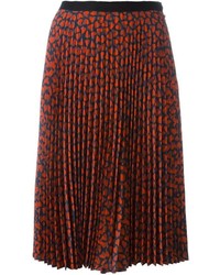 Paul Smith Ps By Hearts Print Pleated Skirt
